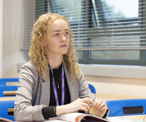 Sixth formers studying