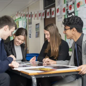 Sixth formers collaborating